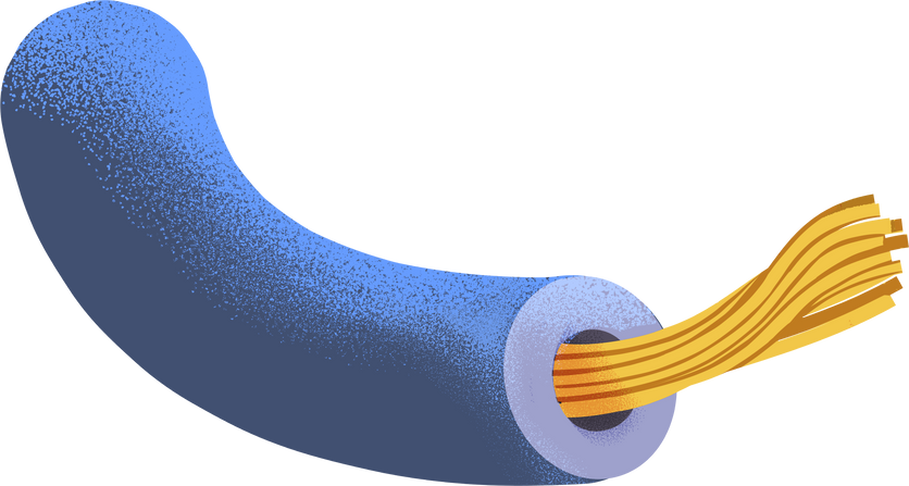 Stippled Blocky Wire Cross Section